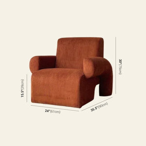 Sofá de salón con brazos de pana danesa