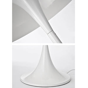Lampadaire danois moderne du milieu du siècle en forme de champignon blanc