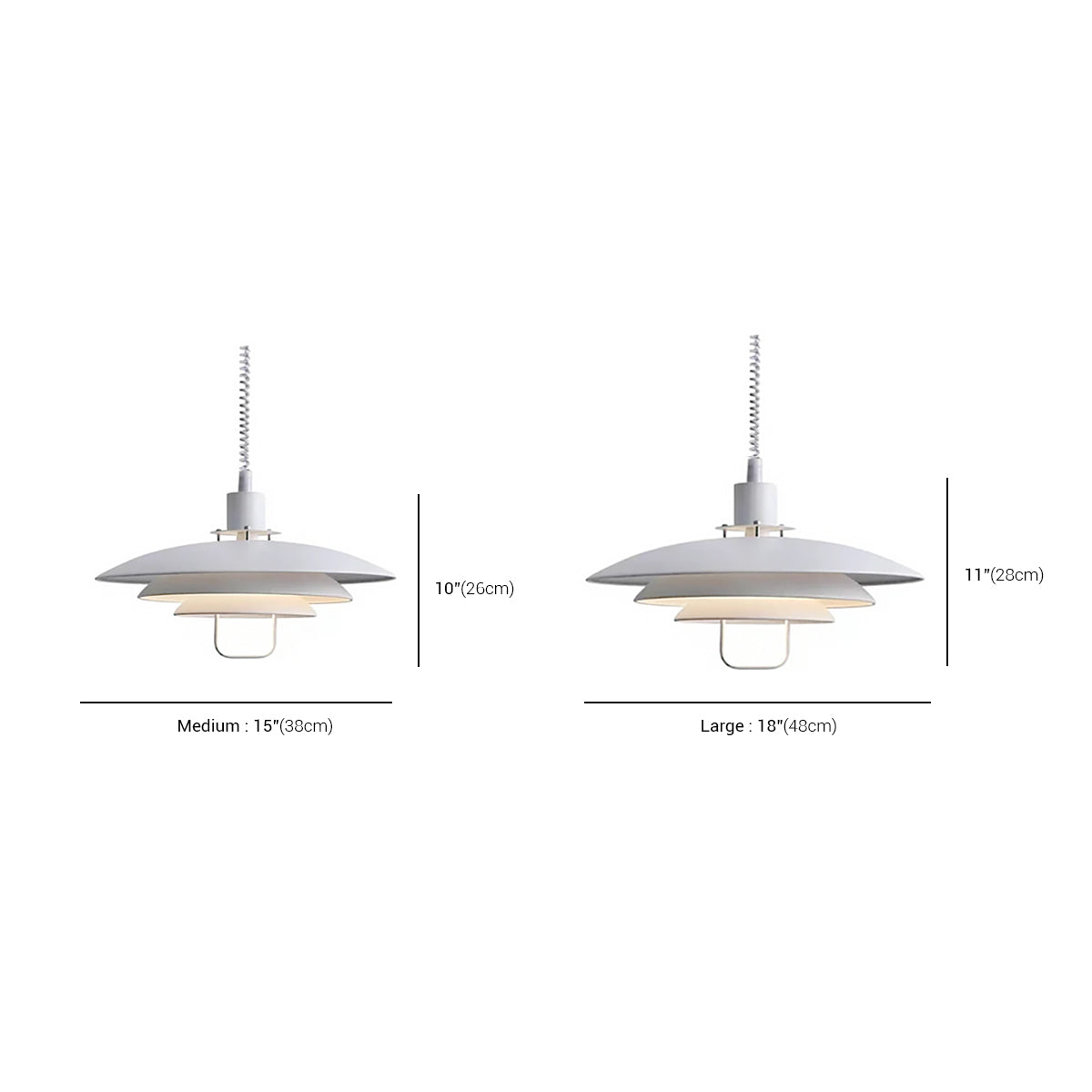 Denmark Design Layered Telescopic Pendant Ceiling Light