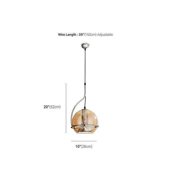 Denmark Studio Rotatable Glass Ball Pendant Lamp