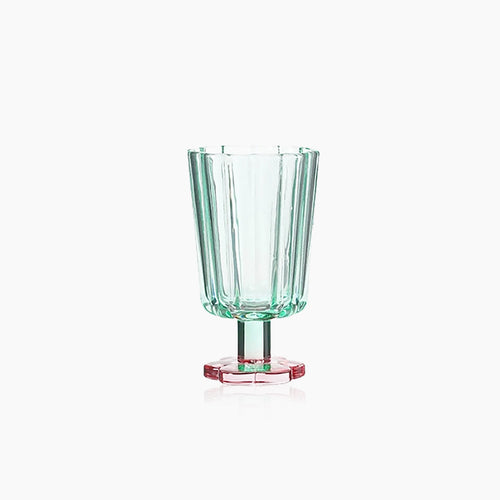 Hohes Dessertglas mit Blumenboden