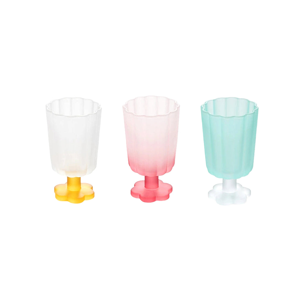 Flower Base Dessert Tall Glass