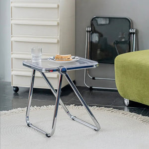 Foldable Acrylic Transparent Small Side Coffee Table