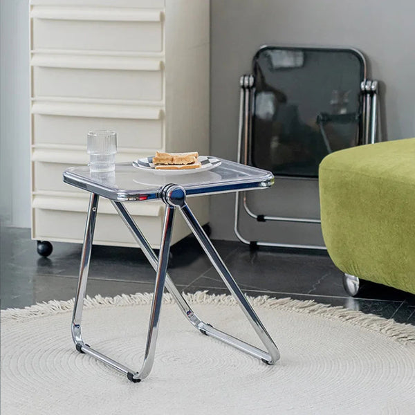 Foldable Acrylic Transparent Small Side Coffee Table