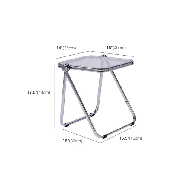Foldable Acrylic Transparent Small Side Coffee Table
