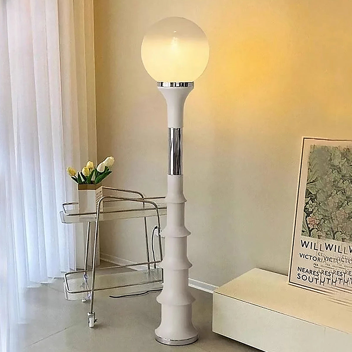 French Design 90's Retro Ball Floor Lamp