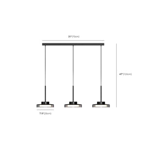 French Metal Acrylic Head Hanging Pendant Ceiling Light