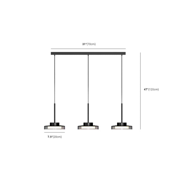 French Metal Acrylic Head Hanging Pendant Ceiling Light