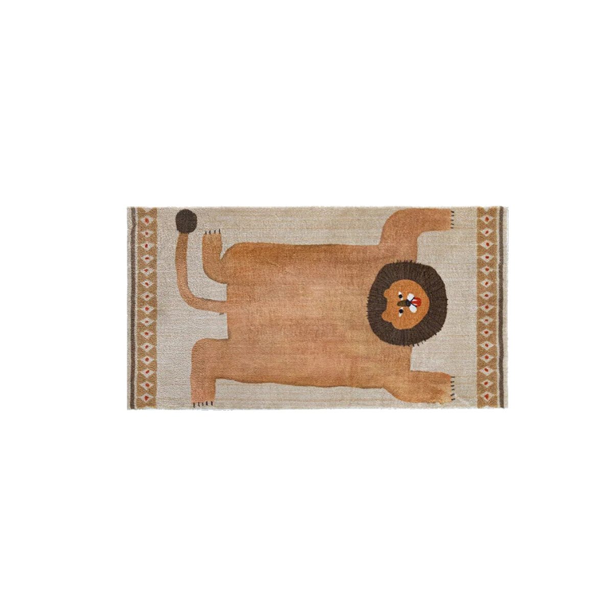 Funny Face Lion & Leopard Art Carpet Area Rug