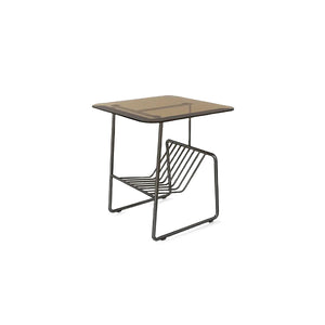 Glass Top Metal Rack Side Table
