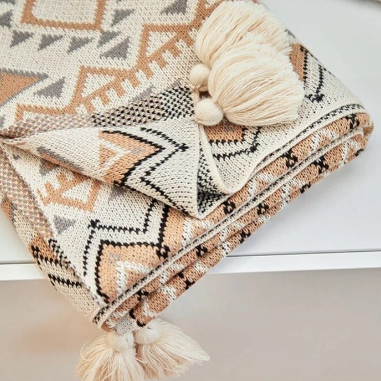 Navajo Style Retro Throw Blanket