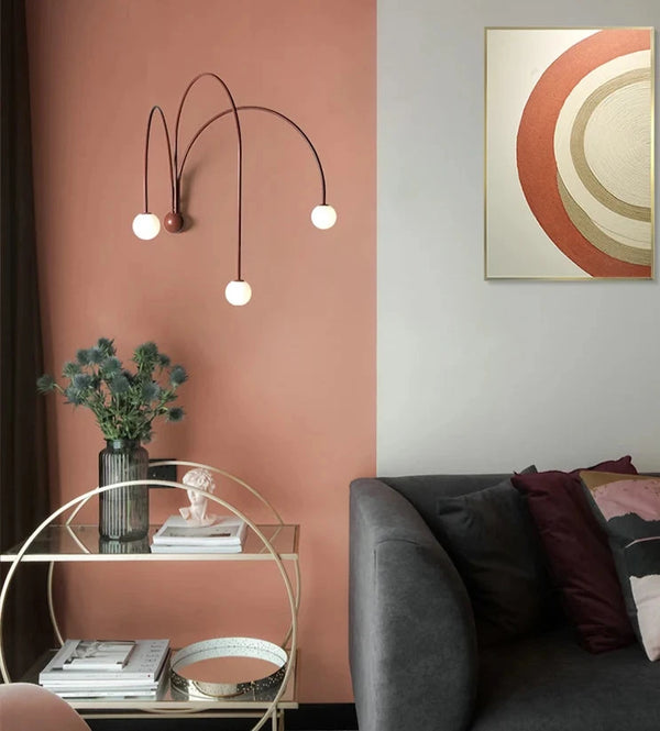 Italian Metal Branch Wall Lamp