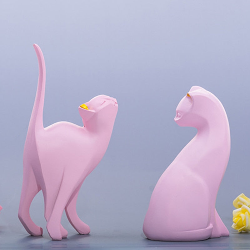 Pink Cat Sculpture