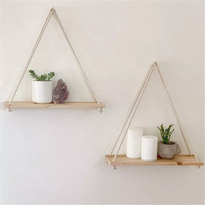 Wooden Hanging Swing Wall Shelf