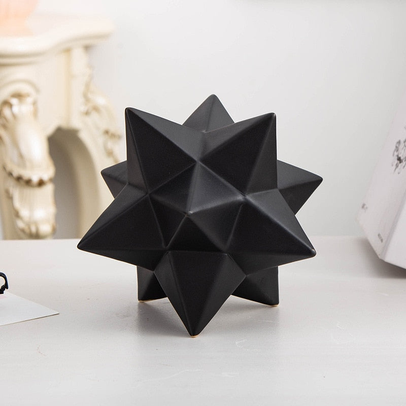 Porcelain Geometry Shape Model Home Decor Sulpture