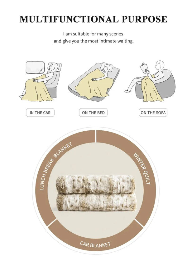 Schwere Leopardenmuster Fleecedecke