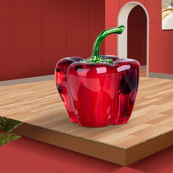 Handgefertigte Mini-Chili-Pfeffer-Kristallskulptur