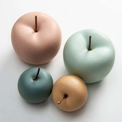 Matte Ceramic Apple Ornaments