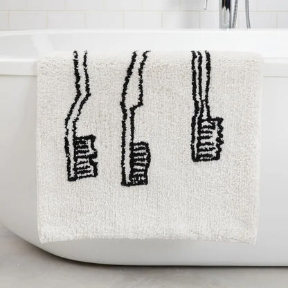 Tooth Brush Hand-Crafted Bath Mat