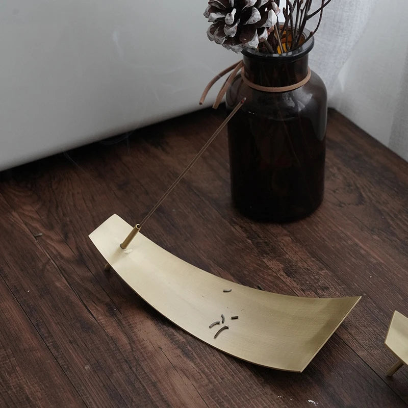 Nordic Bronze Plate Incense Holder