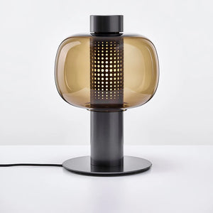 Lampe de table en verre à motif de pois de style hôtelier de luxe au design moderne