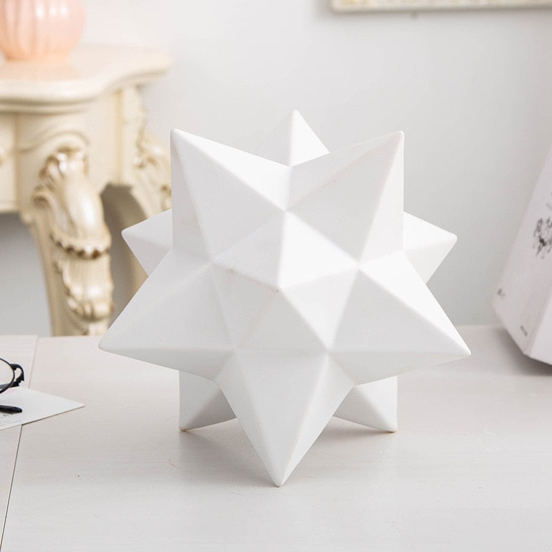 Porcelain Geometry Shape Model Home Decor Sulpture
