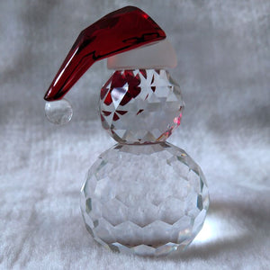 Solid Crystal Hand-Crafted Chrismas Holiday Snowman