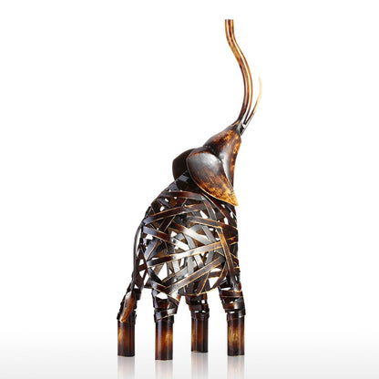 Metal Weaving Elephant Home Decor Sculpture