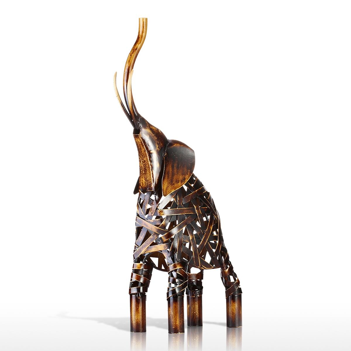 Metal Weaving Elephant Home Decor Sculpture