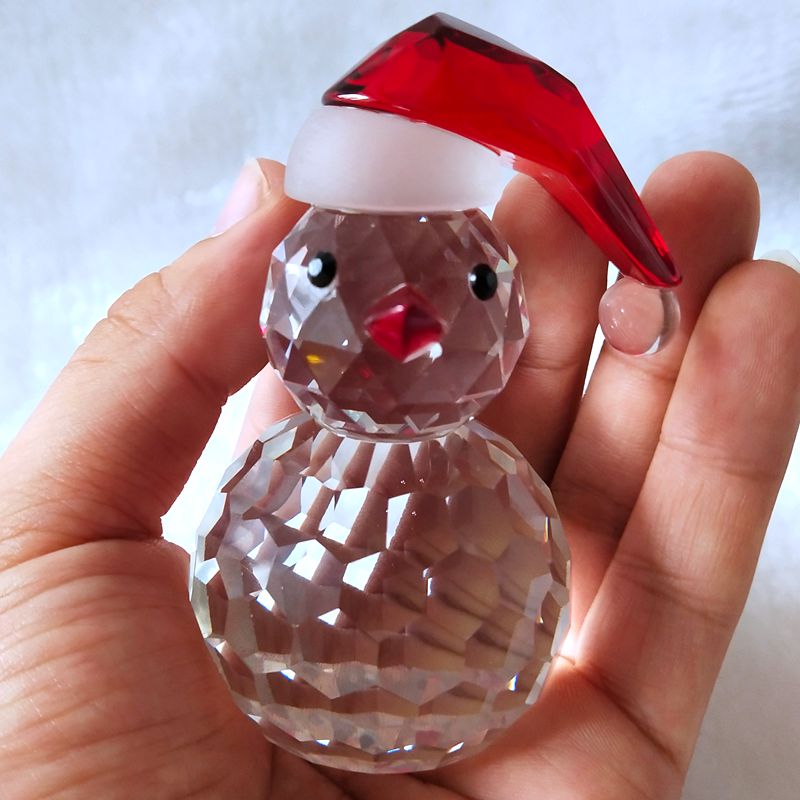 Solid Crystal Hand-Crafted Chrismas Holiday Snowman