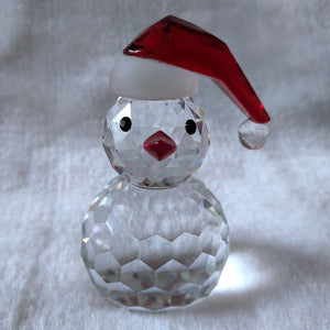 Solid Crystal Hand-Crafted Chrismas Holiday Snowman