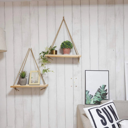 Wooden Hanging Swing Wall Shelf
