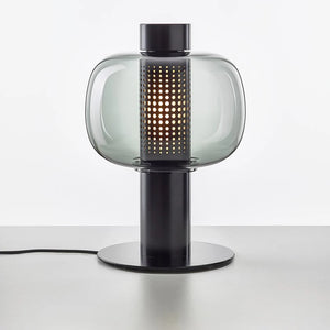 Lampe de table en verre à motif de pois de style hôtelier de luxe au design moderne