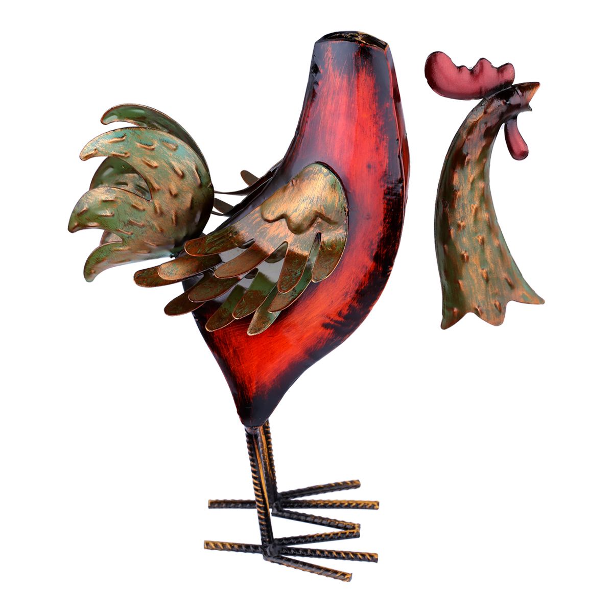 Metal Rooster Home Decor Sculpture