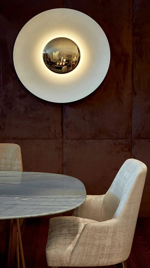 Minimalist Chrome UFO Wall Lamp