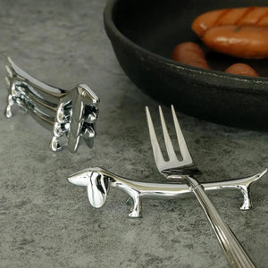 Stainless Steel Dachshund Utensil Holder