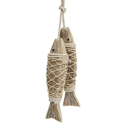 Mediterranean Wooden Hanging Fish