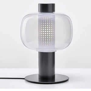 Lampe de table en verre à motif de pois de style hôtelier de luxe au design moderne