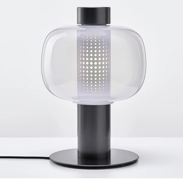 Lampe de table en verre à motif de pois de style hôtelier de luxe au design moderne