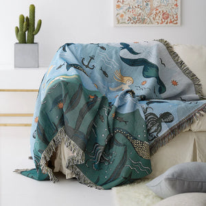 Mermaid Pattern Throw Blanket