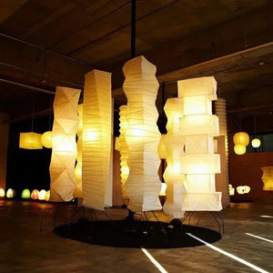 Yū Tokyo Japanese Wabi-Sabi Rice Paper Irregualar Floor Lamp