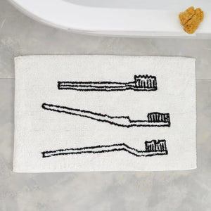 Tooth Brush Hand-Crafted Bath Mat
