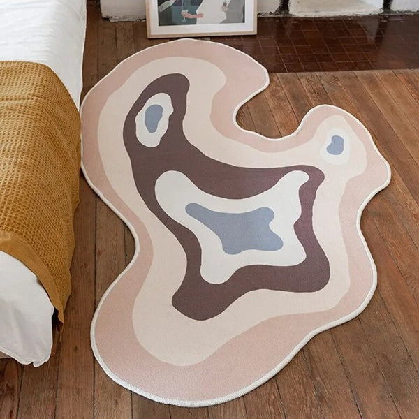 Irregular Abstract Art Area Flat Rug