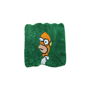 Homer Green Plush Bedroom Mat
