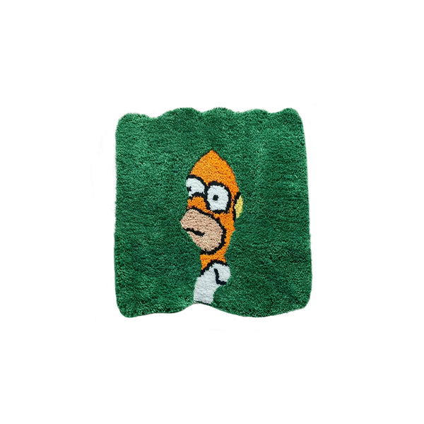 Homer Green Plush Bedroom Mat