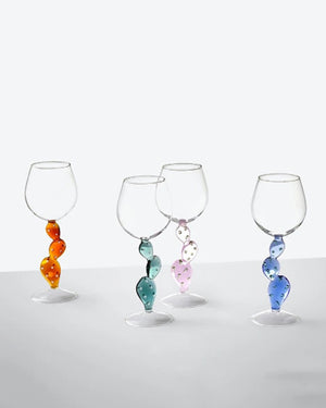 Verre à cactus en cristal de style Ichendorf