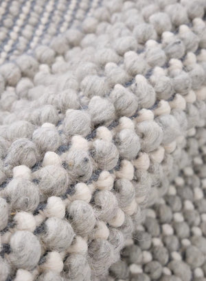 Indian Wool Hand-Woven Pebble Carpet Area Rug [Exclusive]