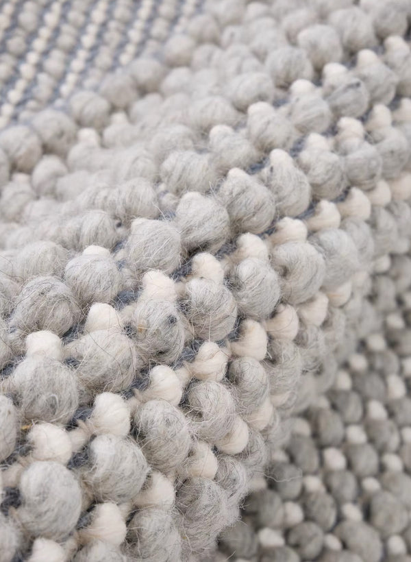 Indian Wool Hand-Woven Pebble Carpet Area Rug [Exclusive]
