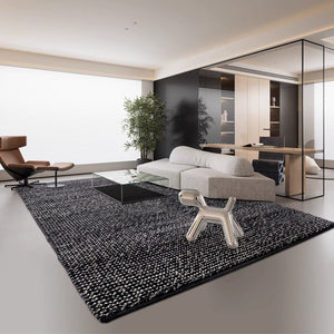 Indian Wool Hand-Woven Pebble Carpet Area Rug [Exclusive]