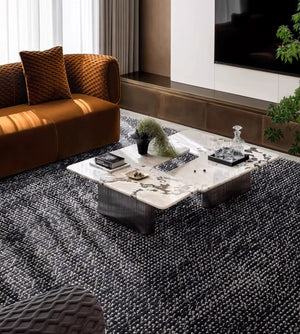 Indian Wool Hand-Woven Pebble Carpet Area Rug [Exclusive]